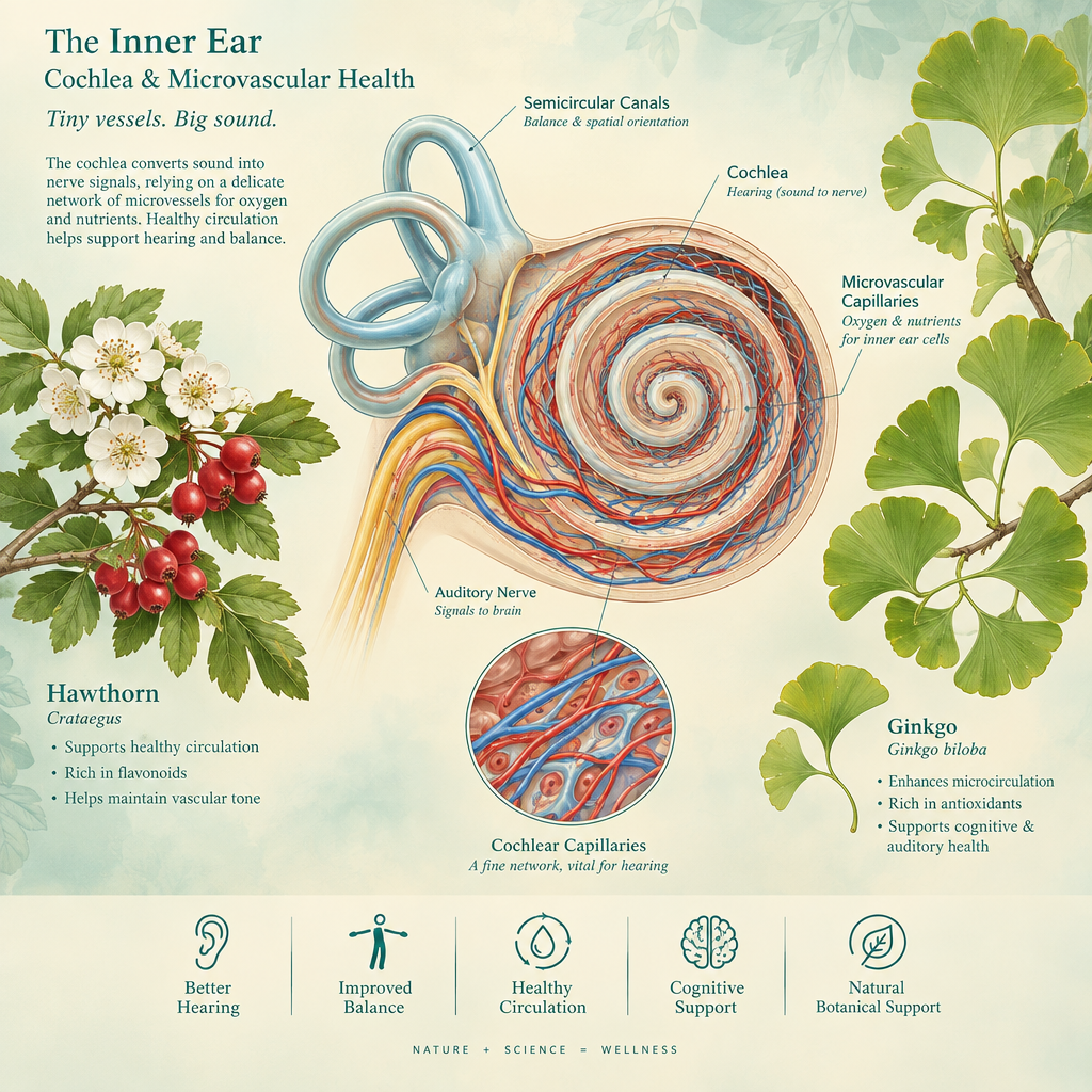 Ear ringing after eating sugar - Inner ear cochlea microvascular circulation and nutritional protocol