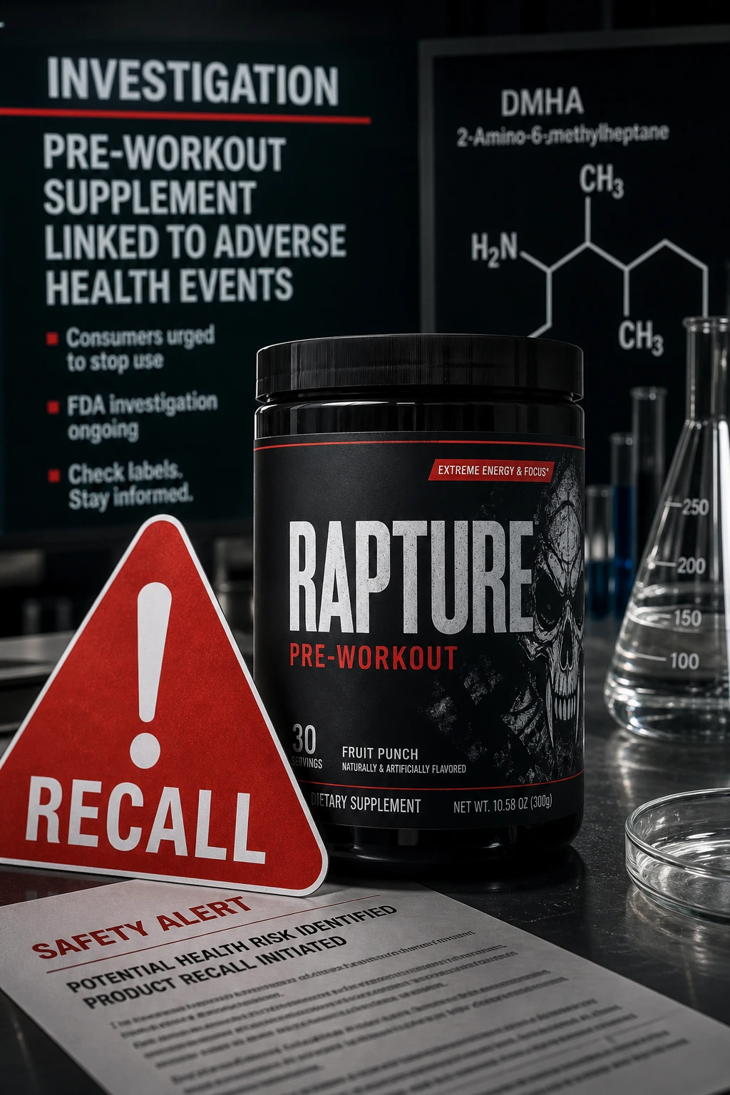 FDA Nationwide Recall: RAPTURE Pre-Workout Supplement Spiked with Banned Stimulant DMAA