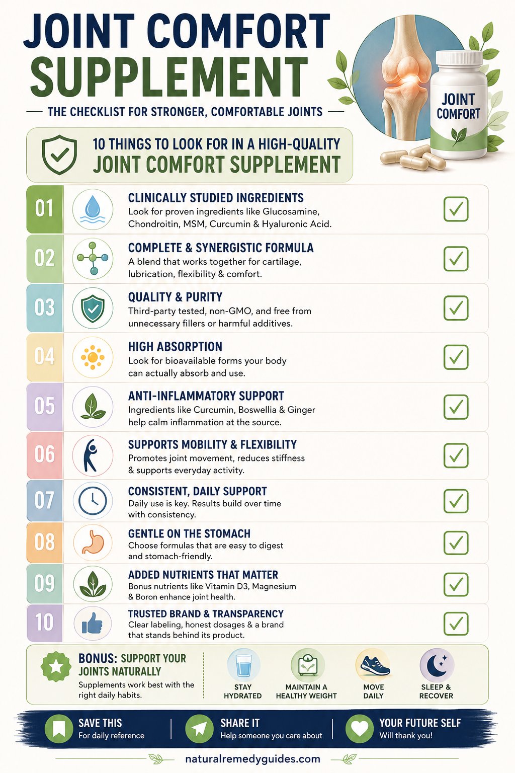 Joint Comfort Supplement - Complete guide to cartilage support and joint mobility